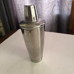 Stainless Steel Cocktail Shaker / bar accessories/ man cave/ lady cave- used